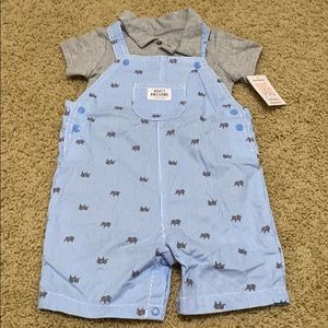 NWT elephant overall set